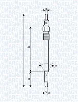MAGNETI MARELLI 062900012304 -  Свеча накаливания